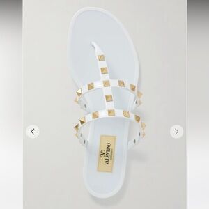 Valentino Garavani White Rockstud Jelly Sandal
